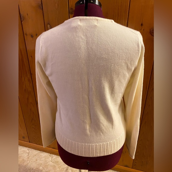 Woman’s sweater with beading and ribbing - Picture 4 of 8